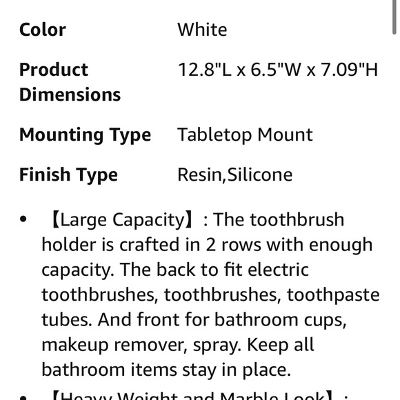 Resin Marble Look Bath Storage Organizer - Picture 2 of 3